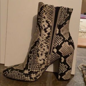 Aldo snake skin booties